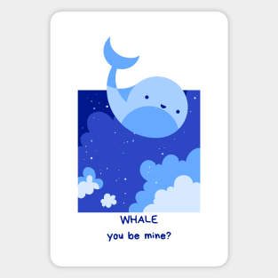 Animal Pun Whale You Be Mine Magnet